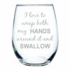Personalized Written Wine Glass
