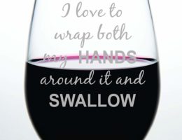 Personalized Written Wine Glass