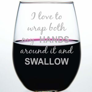 Personalized Written Wine Glass