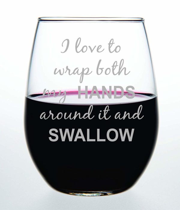 Personalized Written Wine Glass
