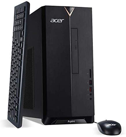Acer Aspire TC-885-UA91 Desktop, 9th Gen Intel Core i3-9100, 8GB DDR4, 512GB SSD, 8X DVD, 802.11AC Wifi, USB 3.1 Type C, Windows 10 Home image