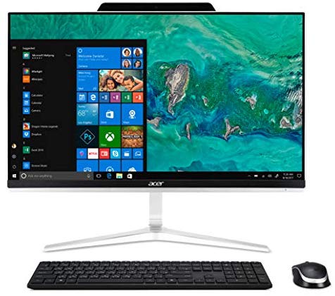 Acer Aspire Z24-890-UA91 AIO Desktop, 23.8" Full HD, 9th Gen Intel Core i5-9400T, 12GB DDR4, 512GB SSD, 802.11ac WiFi, USB 3.1 Type C, Wireless Keyboard and Mouse, Windows 10 Home, Silver image