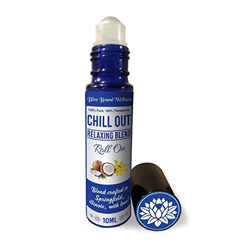 Anxiety relief & sleep essential oils roll on - sleep aid, natural perfume, stress relief on the go -10 mL -therapeutic grade - Chill Out Relaxing blend by Bliss Bound Wellness image