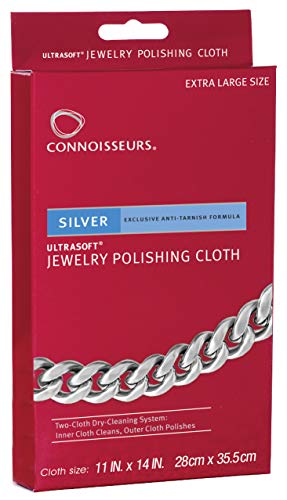 CONNOISSEURS Silver Polishing Cloth Jewelry Cleaner