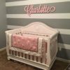 Custom Personalized Wooden Name Sign 12-55" WIDE - CHARLOTTE Font Letters Baby Name Plaque PAINTED nursery name nursery decor wooden wall art, above a crib image