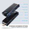 Fanless Mini PC,Intel Atom Z8350 Computer Stick Windows 10 Pro 64 Bit,4GB DDR 64GB eMMC,4K HD,Bluetooth 4.2,Dual Band WiFi AC image