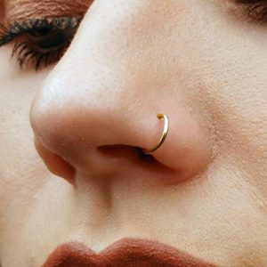 Faux Clip-On Nose Ring 20g - 14k Gold Filled - No Piercing Needed image