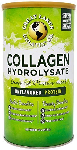 Great Lakes Gelatin, Collagen Hydrolysate, Unflavored Beef Protein, Kosher, 16 Oz Can