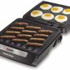 Hamilton Beach 3-in-1 Indoor Grill and Electric Griddle Combo and Bacon Cooker, Opens 180 Degrees to Double Cooking Space, Removable Nonstick Grids, (25600) image