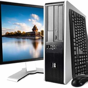 HP Elite 7900 Desktop PC Package, Intel Core 2 Duo Processor, 8GB RAM, 500GB Hard Drive, DVD-RW, Wi-Fi, Windows 10, 19in LCD Monitor (Renewed) image