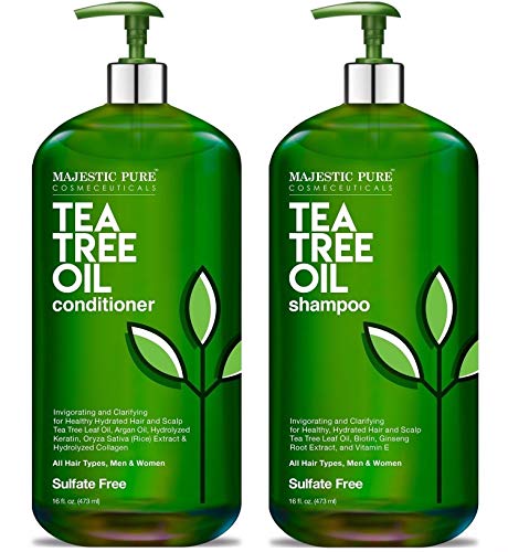 Majestic Pure Tea Tree Shampoo and Conditioner Set for Men and Women