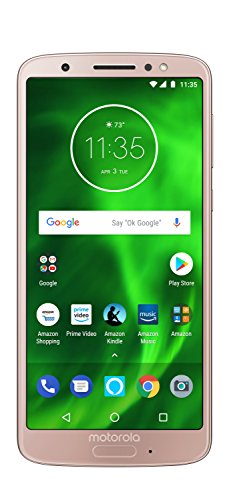 Moto G6 with Alexa Hands-Free – 32 GB – Unlocked (AT&T/Sprint/T-Mobile/Verizon) – Oyster Blush - Prime Exclusive Phone image