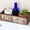 Nice Butt Bathroom Decor Box - Toilet Paper Holder - Farmhouse Rustic! image