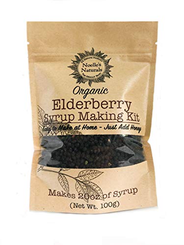 Organic Elderberry Syrup Kit - Makes 18oz of Syrup - DIY - Natural Immune Support - Elderberries - Ginger - Cloves - Cinnamon Sticks - Organic Spices image