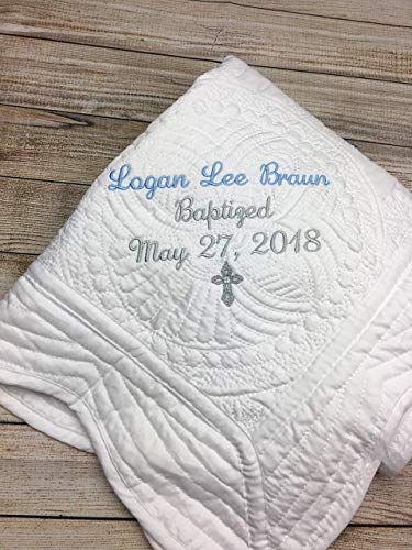 Personalized Baptism Blanket Gift