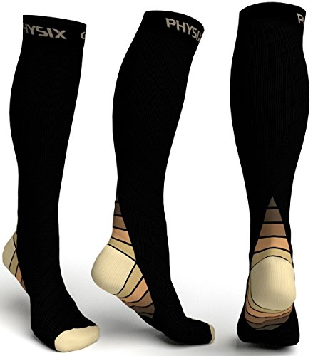 Physix Gear Sport Compression Socks for Men & Women 20-30 mmHg - Athletic Fit image