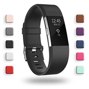 POY Replacement Bands Compatible for Fitbit Charge 2, Classic & Special Edition Adjustable Sport Wristbands image