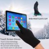 Achiou Winter Knit Gloves Touchscreen Warm Thermal Soft Lining Elastic Cuff Texting Anti-Slip 3 Size Choice for Women Men image