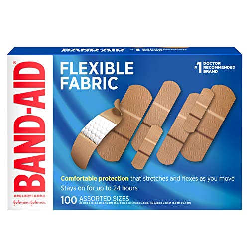Band-Aid Brand Flexible Fabric Adhesive Bandages for Wound Care & First Aid, Assorted Sizes, 100 ct image