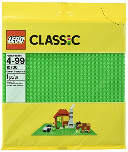 LEGO Classic Green Baseplate Supplement for Building, Playing, and Displaying LEGO Creations, 10 x 10 inches, Large Building Base Accessory for Kids and Adults image