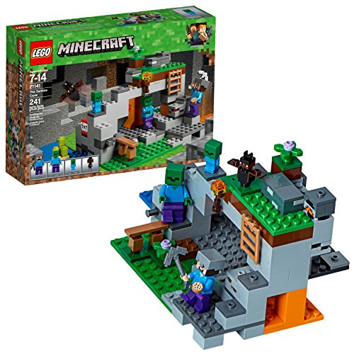 LEGO Minecraft The Zombie Cave 21141 Building Kit with Popular Minecraft Characters Steve and Zombie Figure, separate TNT Toy, Coal and more for Creative Play (241 Pieces) image