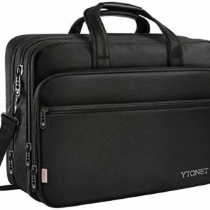 17 inch Laptop Bag, Travel Briefcase with Organizer, Expandable Large Hybrid Shoulder Bag, Water Resisatant Business Messenger Briefcases for Men and Women Fits 17 15.6 Inch Laptop, Computer, Tablet image