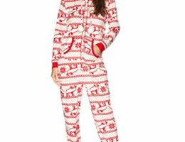 Mae Women’s Microfleece Hooded Onesie Poms