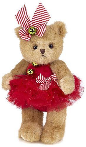 Mambolin Bearington Jenny Jingles, Christmas Plush Stuffed Animal Ballerina Teddy Bear, 10 inches