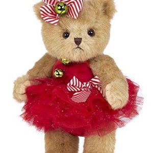 Bearington Jenny Jingles, Christmas Plush Stuffed Animal Ballerina Teddy Bear, 10 inches image