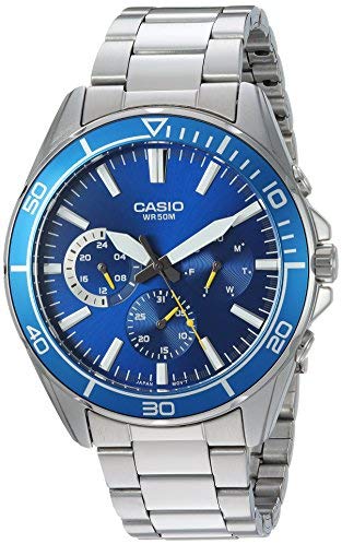 Casio Men's Sports Quartz Watch with Stainless-Steel Strap, Silver, 21.7 (Model: MTD-320D-2AVCF) image