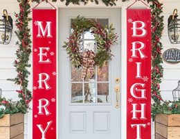 Christmas Door Banner Decorations Outdoor Indoor