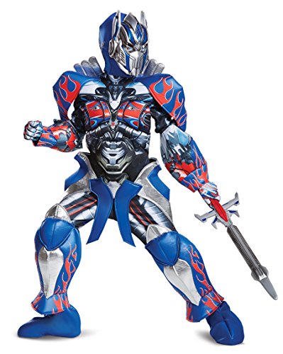 Mambolin Disguise Optimus Prime Movie Prestige Costume, Blue, Medium (7-8)