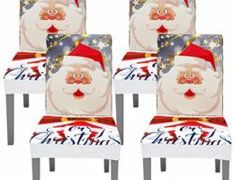 Fuloon Washable Short Dining Chair Covers