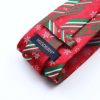 HISDERN Christmas Tie for Men, Holiday Season Party Necktie & Pocket Square Set image