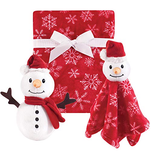 Mambolin Hudson Baby Plush Blanket and Security Blanket Set, Snowman, One Size