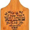 Mothers Gift – Special Love Heart Poem Bamboo Cutting Board Design Mom Gift Mothers Day Gift Mom Birthday Christmas Gift Engraved Side For Décor Hanging Reverse Side For Usage (7x13.5 Paddle) image