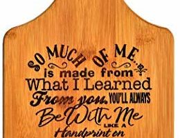 Special Love Heart Poem Bamboo Cutting Board