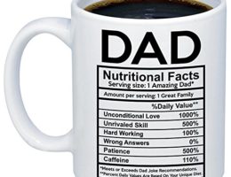 MyCozyCups Dad Nutritional Facts Label Coffee Mug