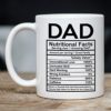 MyCozyCups Dad Nutritional Facts Label Coffee Mug - Funny Unique Gift Idea 11oz Cup for Husband, Dad, from Wife, Daughter, Son - Birthday, Christmas, Valentine’s Day, Anniversary image