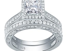 Newshe Engagement Wedding Ring Set