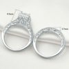 Newshe Engagement Wedding Ring Set for Women 925 Sterling Silver 1.5ct Princess White AAA Cz Sz 5-12 image