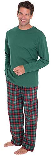 Mambolin PajamaGram Mens Pajamas Set Plaid - Mens Flannel Pajama Set