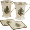 Spode Christmas Tree Mug and Coaster Set, Set of 2 image