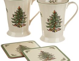 Spode Christmas Tree Mug and Coaster Set
