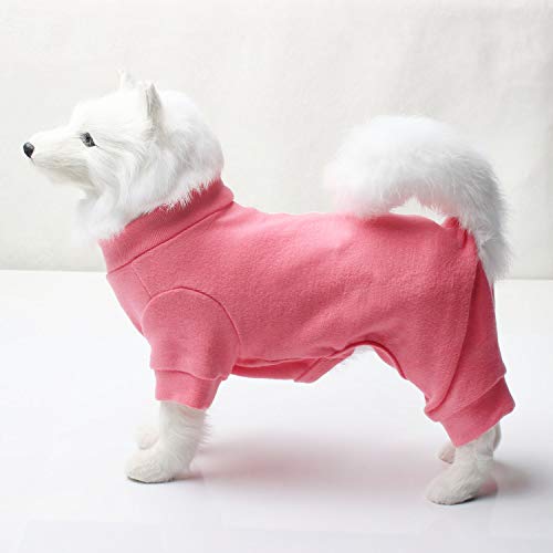 Mambolin TONY HOBY Dog Pajamas Dog Jumpsuits 4 Legs Dog pjs Cotton Made Pure Color Pet Clothes