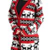 v28 Womens Oversized Christmas Reindeer Cardigan image