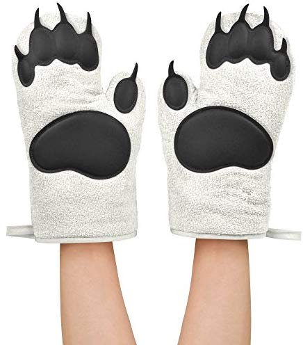 Mambolin Fred POLAR BEAR HANDS Oven Mitts, Set of 2