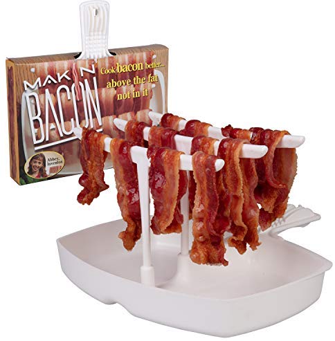 Mambolin Microwave Bacon Cooker - The Original Makin' Bacon Microwave Bacon Rack - Reduces Fat up to 35%