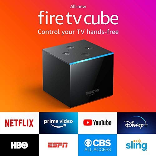 All-new Fire TV Cube, hands-free with Alexa built in, 4K Ultra HD, streaming media player, released 2019