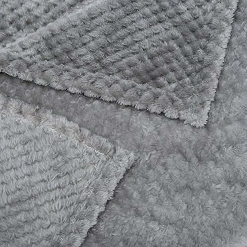 Fuzzy Blanket or Fluffy Blanket for Baby Girl or boy, Soft Warm Cozy Coral Fleece Toddler, Infant or Newborn Receiving Blanket for Crib, Stroller, Travel, Decorative (28Wx40L, XS-Flint Gray)